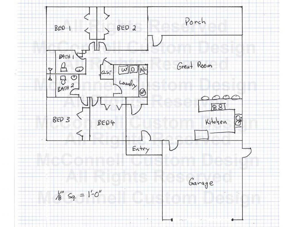 Example Sketch of a House Plan