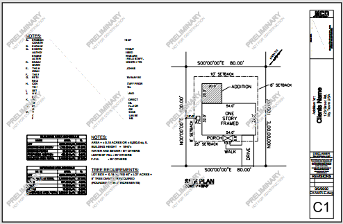 Example of a Site Plan for St Johns County Florida